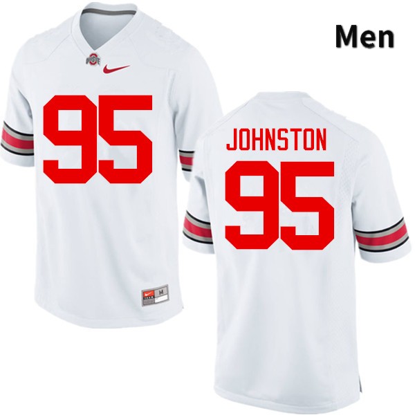 Ohio State Buckeyes Cameron Johnston Men's #95 White Game Stitched College Football Jersey